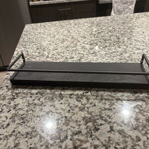 Sleek Black Bathroom Shelf